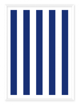 blue stripes poster