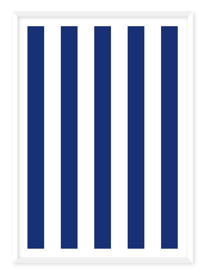 blue stripes poster