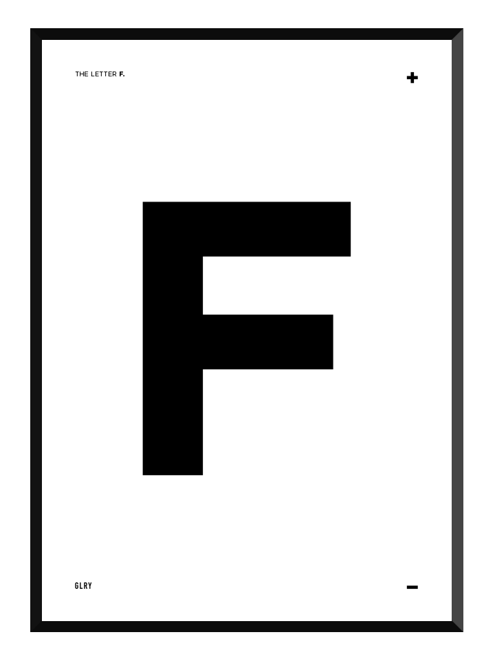 bokstavstavla F posters prints glry