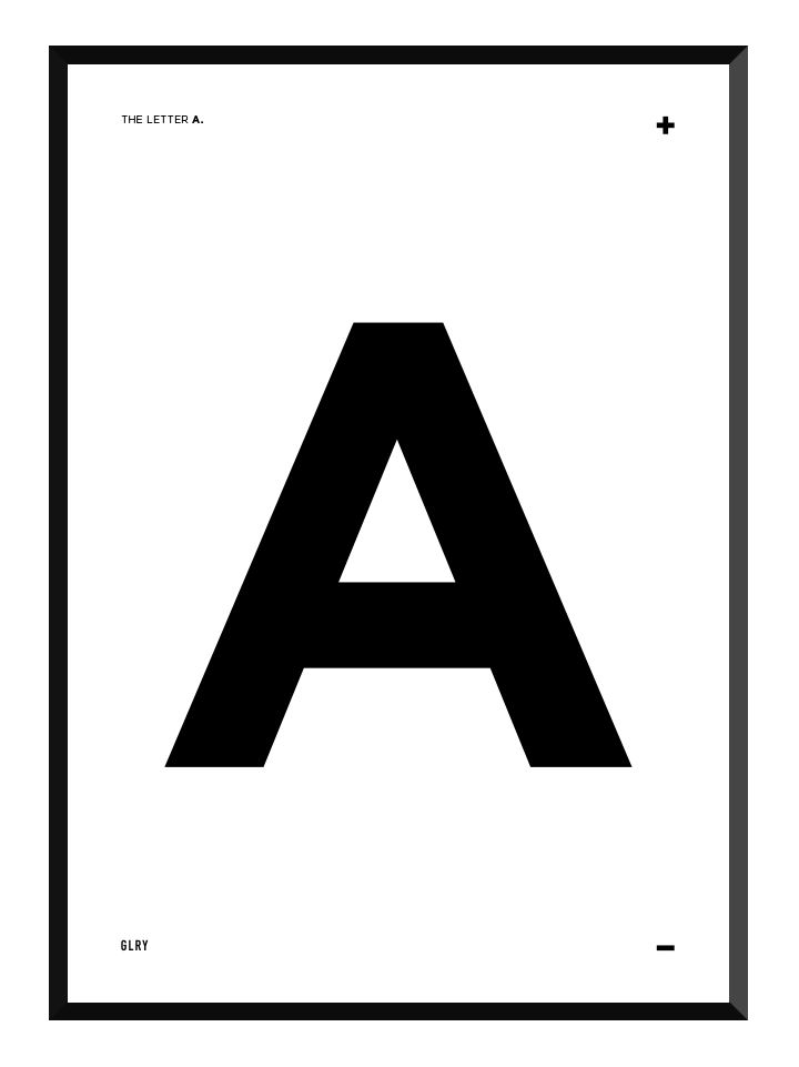 bokstavstavla A posters prints glry