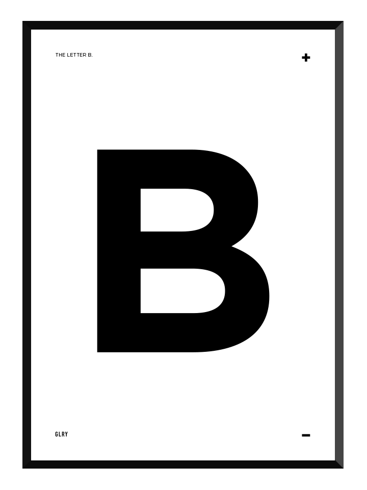bokstavstavla B posters prints glry