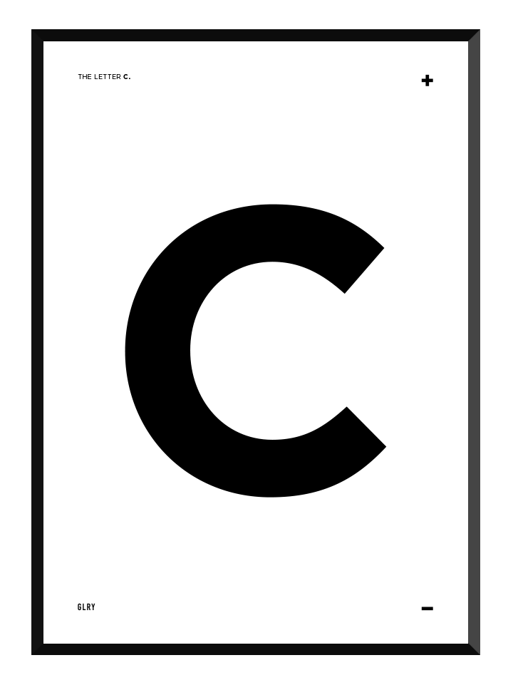 bokstavstavla C posters prints glry