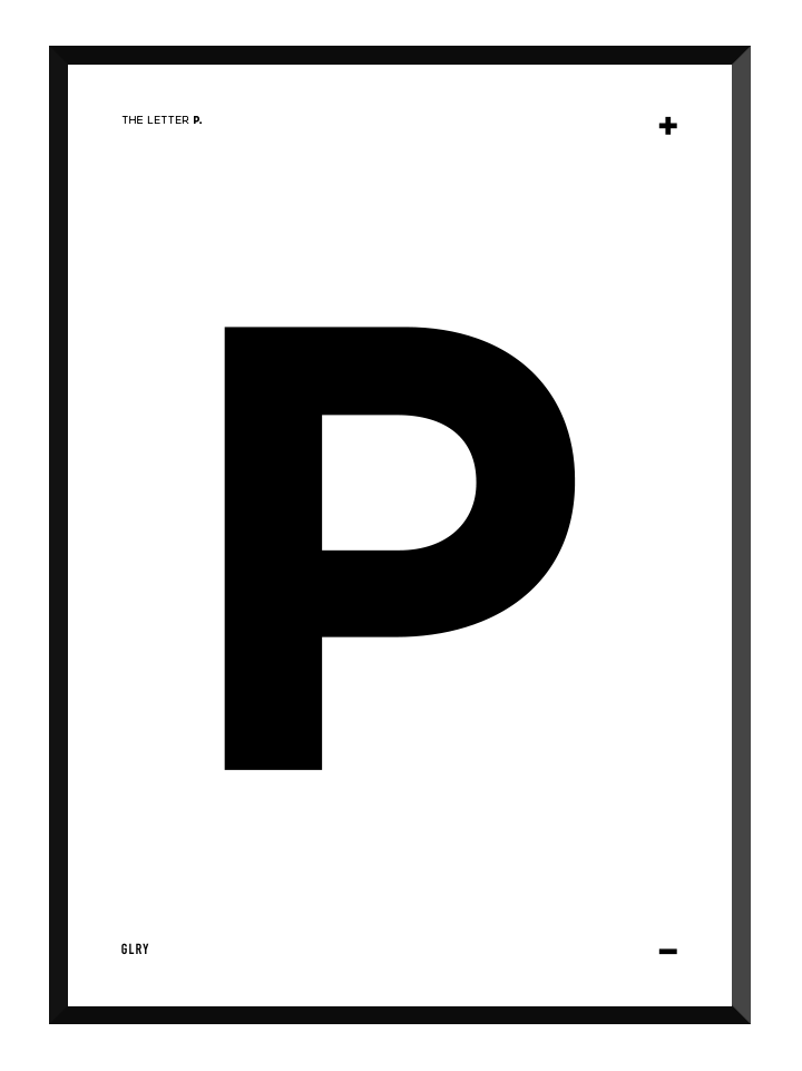 bokstavstavla P posters prints glry