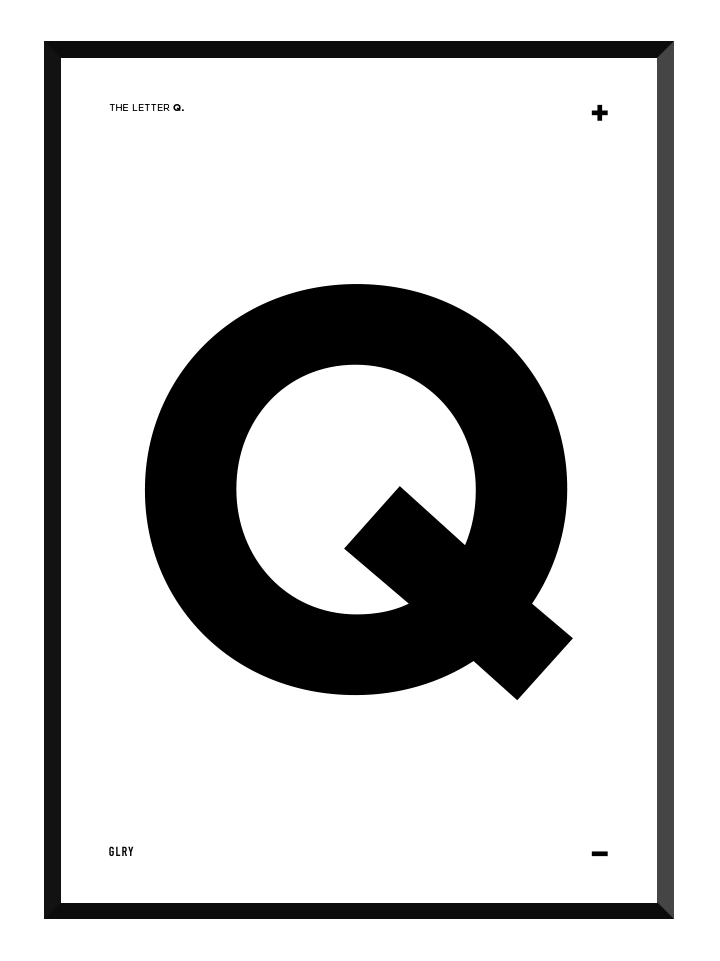 bokstavstavla Q posters prints glry
