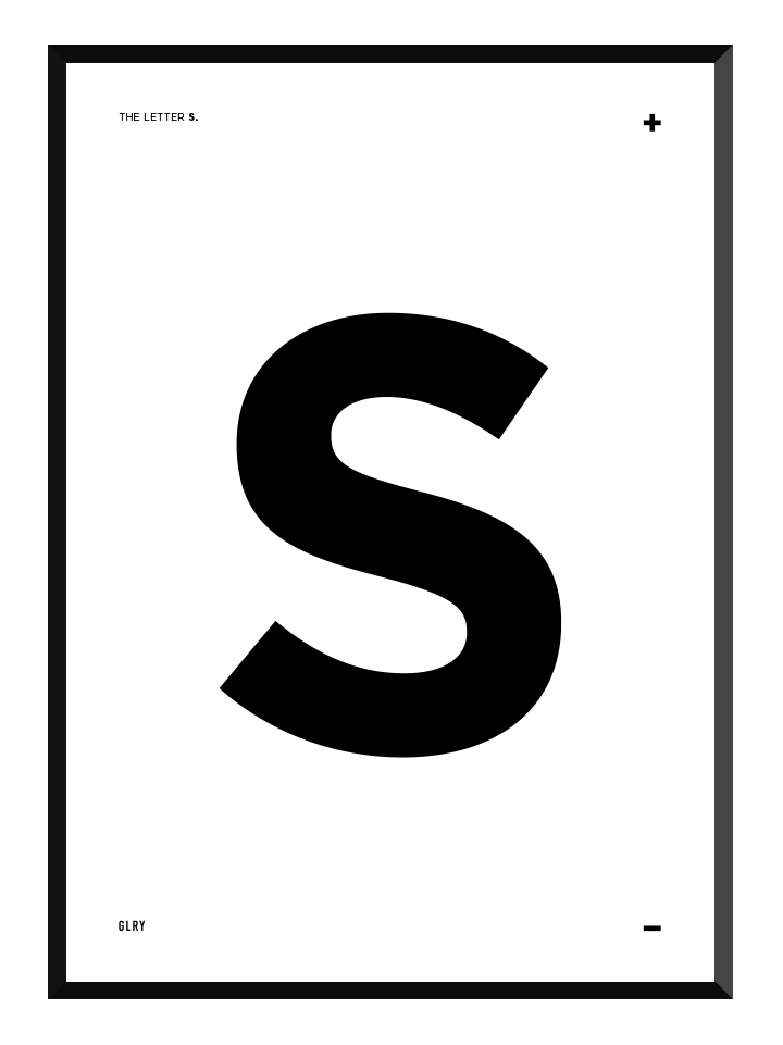 bokstavstavla S posters prints glry