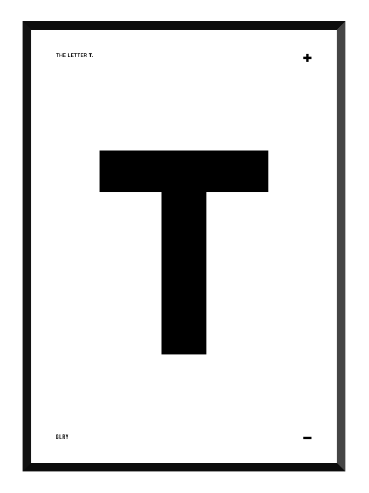 bokstavstavla T posters prints glry