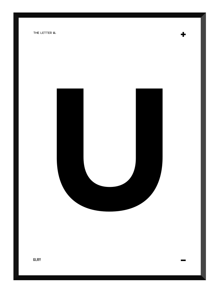 bokstavstavla U posters prints glry