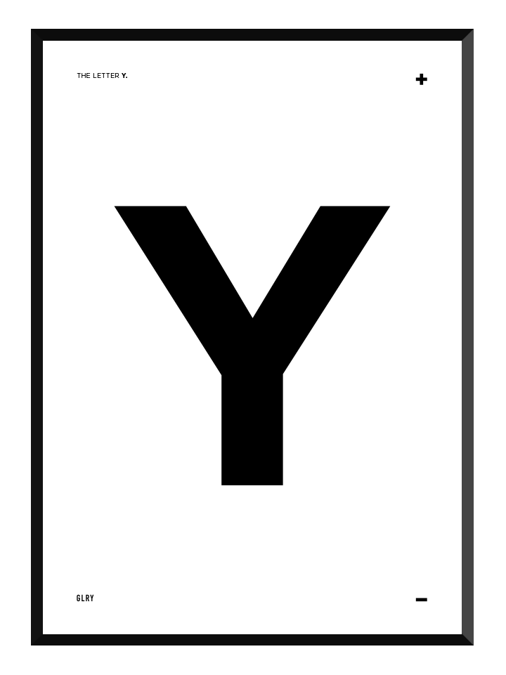 bokstavstavla Y posters prints glry