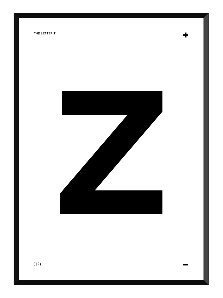 bokstavstavla Z posters prints glry