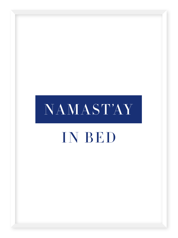 namastay blue poster