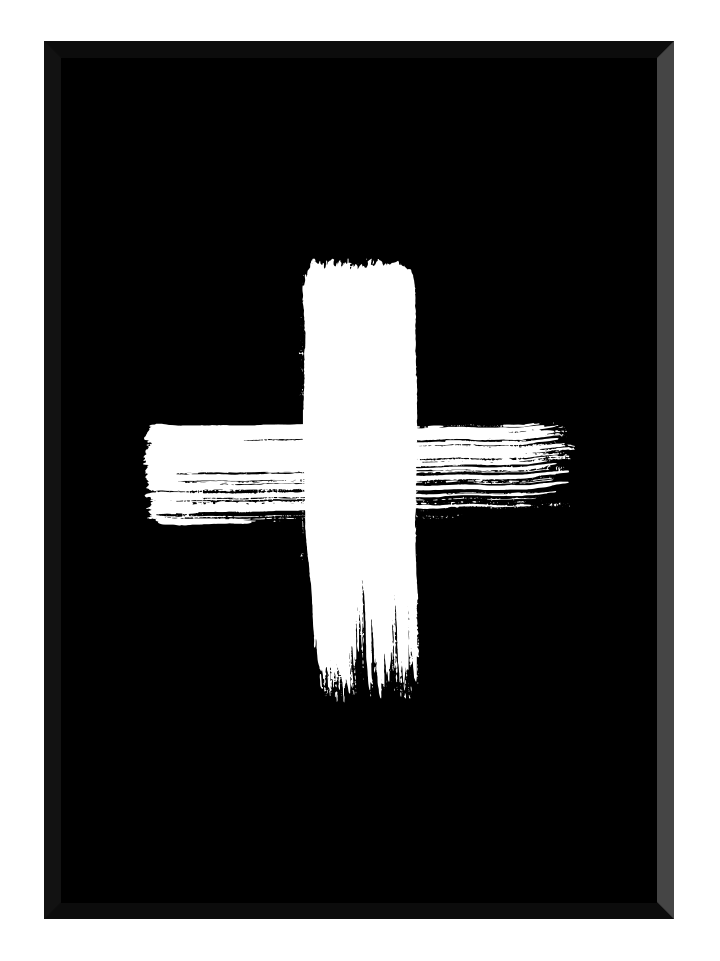 Plus Grunge Black Poster