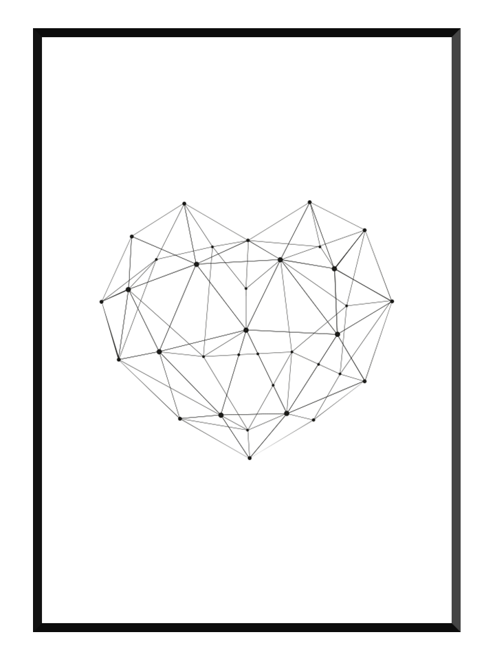 Geo Heart Poster