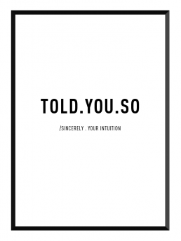 told you so poster